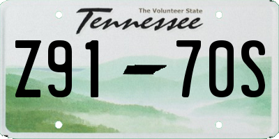 TN license plate Z9170S