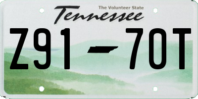 TN license plate Z9170T