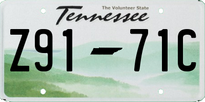 TN license plate Z9171C