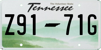 TN license plate Z9171G