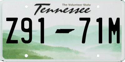 TN license plate Z9171M