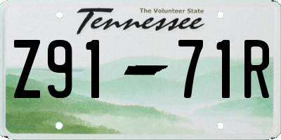 TN license plate Z9171R