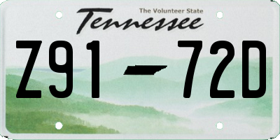 TN license plate Z9172D