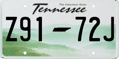 TN license plate Z9172J