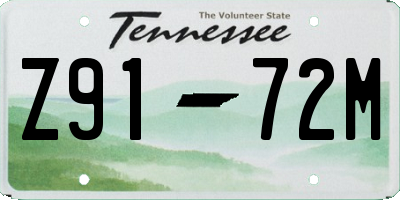 TN license plate Z9172M
