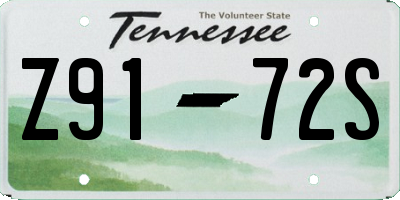 TN license plate Z9172S