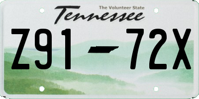 TN license plate Z9172X