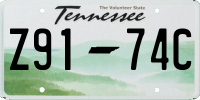 TN license plate Z9174C