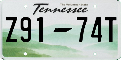 TN license plate Z9174T