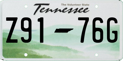 TN license plate Z9176G