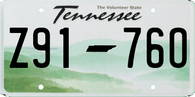 TN license plate Z9176O