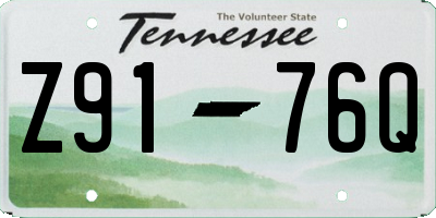 TN license plate Z9176Q