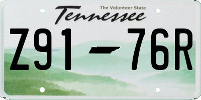TN license plate Z9176R