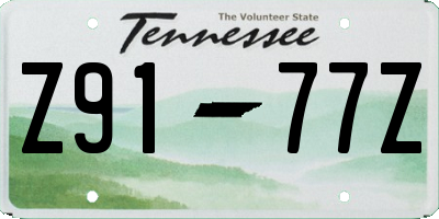 TN license plate Z9177Z