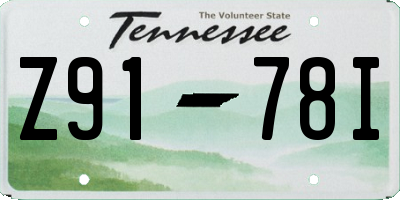 TN license plate Z9178I