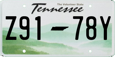 TN license plate Z9178Y