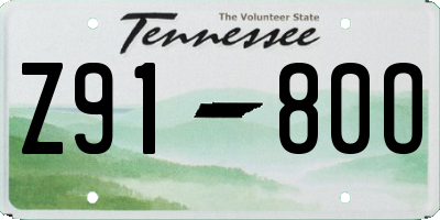 TN license plate Z9180O