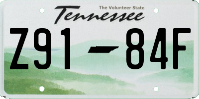 TN license plate Z9184F