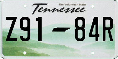 TN license plate Z9184R