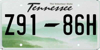 TN license plate Z9186H