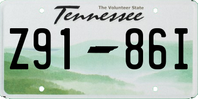 TN license plate Z9186I