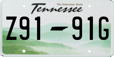 TN license plate Z9191G