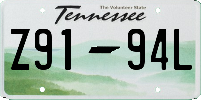 TN license plate Z9194L