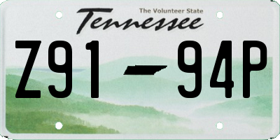 TN license plate Z9194P