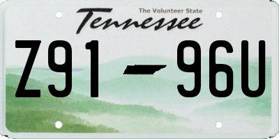 TN license plate Z9196U