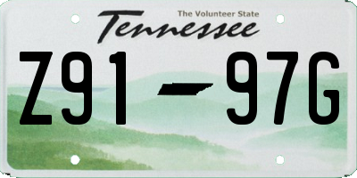TN license plate Z9197G
