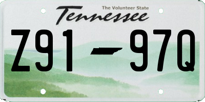 TN license plate Z9197Q