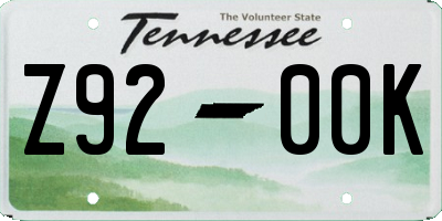 TN license plate Z9200K