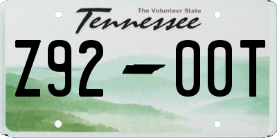 TN license plate Z9200T