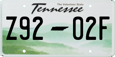 TN license plate Z9202F