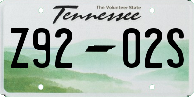 TN license plate Z9202S