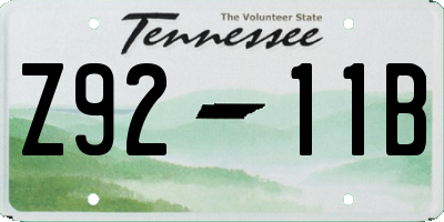 TN license plate Z9211B
