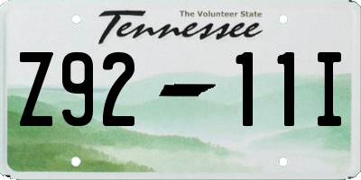 TN license plate Z9211I