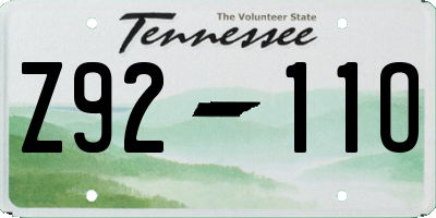 TN license plate Z9211O