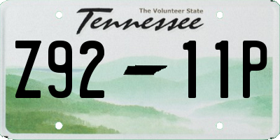 TN license plate Z9211P