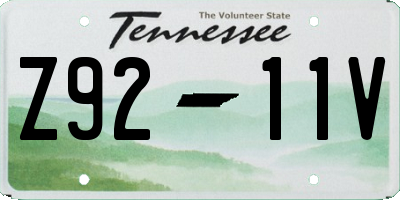 TN license plate Z9211V