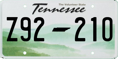 TN license plate Z9221O