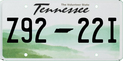 TN license plate Z9222I