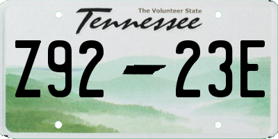 TN license plate Z9223E