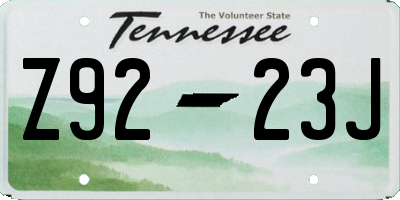 TN license plate Z9223J
