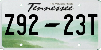 TN license plate Z9223T