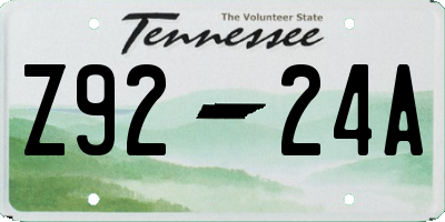 TN license plate Z9224A