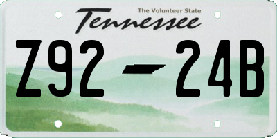 TN license plate Z9224B