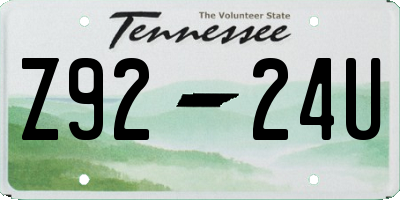 TN license plate Z9224U