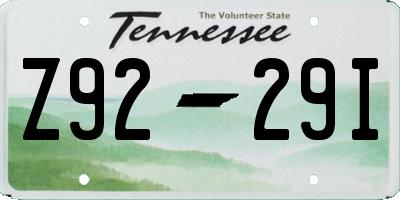 TN license plate Z9229I