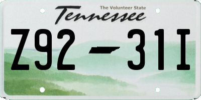 TN license plate Z9231I
